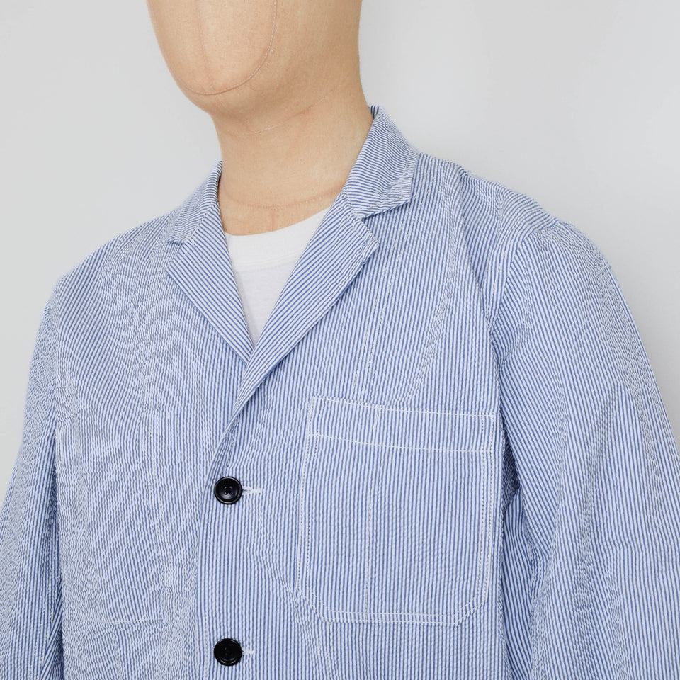 Service Works Seersucker Server Suit Jacket -Navy Stripe