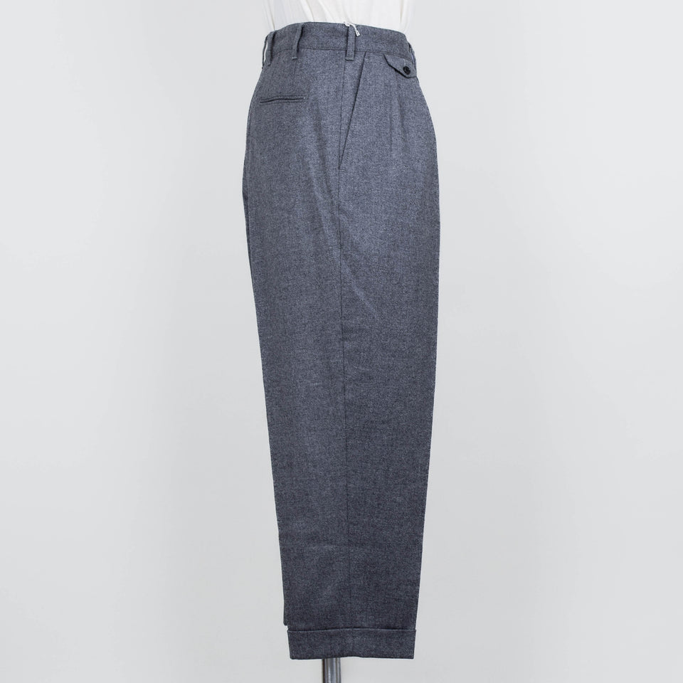 Beams Plus 2 Pleats Flannel - Grey