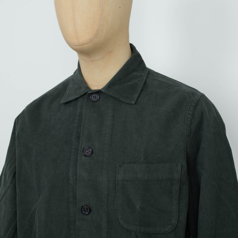 Universal Works Bakers Overshirt Fine Cord - Olive