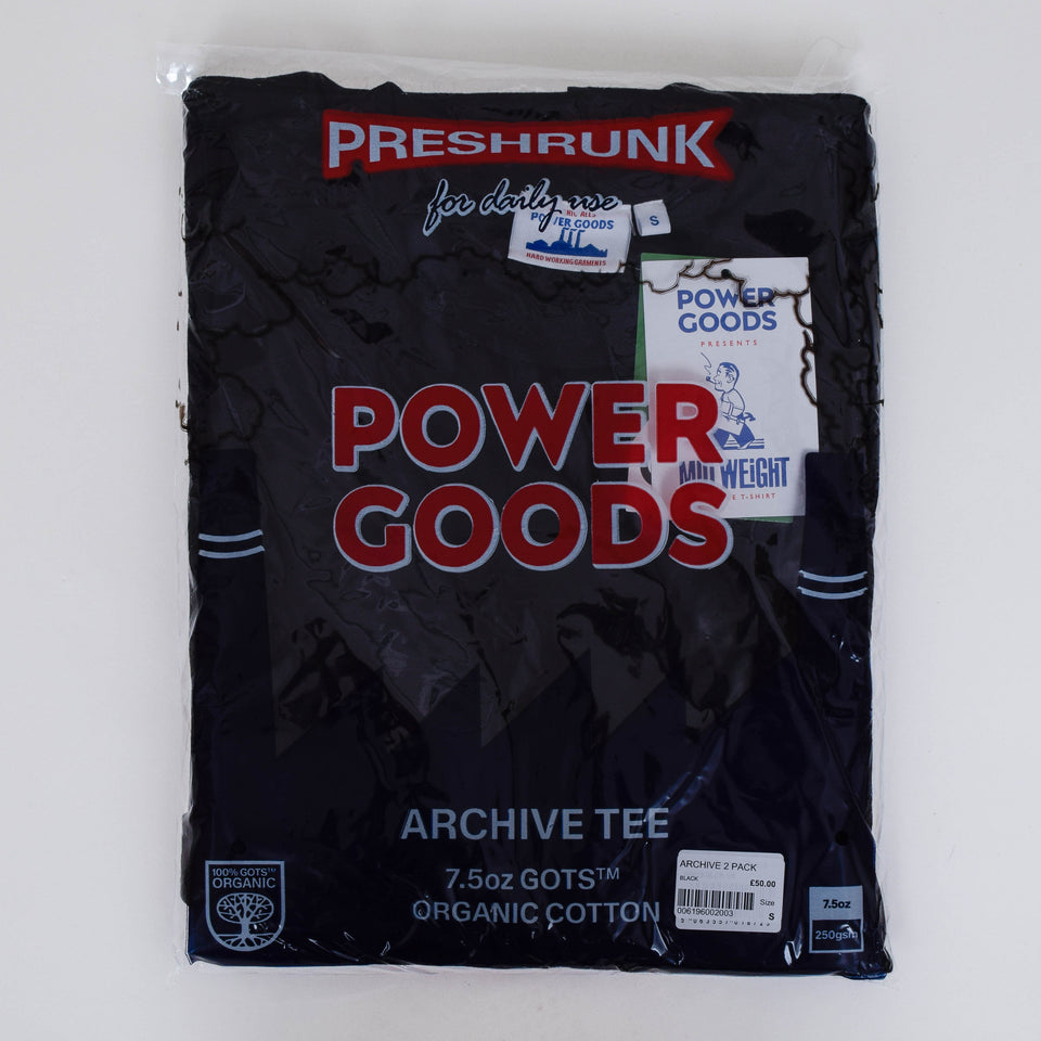 Power Goods Archive Tee Two Pack - Black