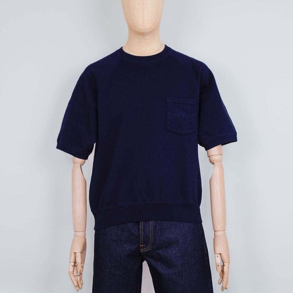 Nudie Jeans Kaj Short Sleeved Sweatshirt - Blueberry