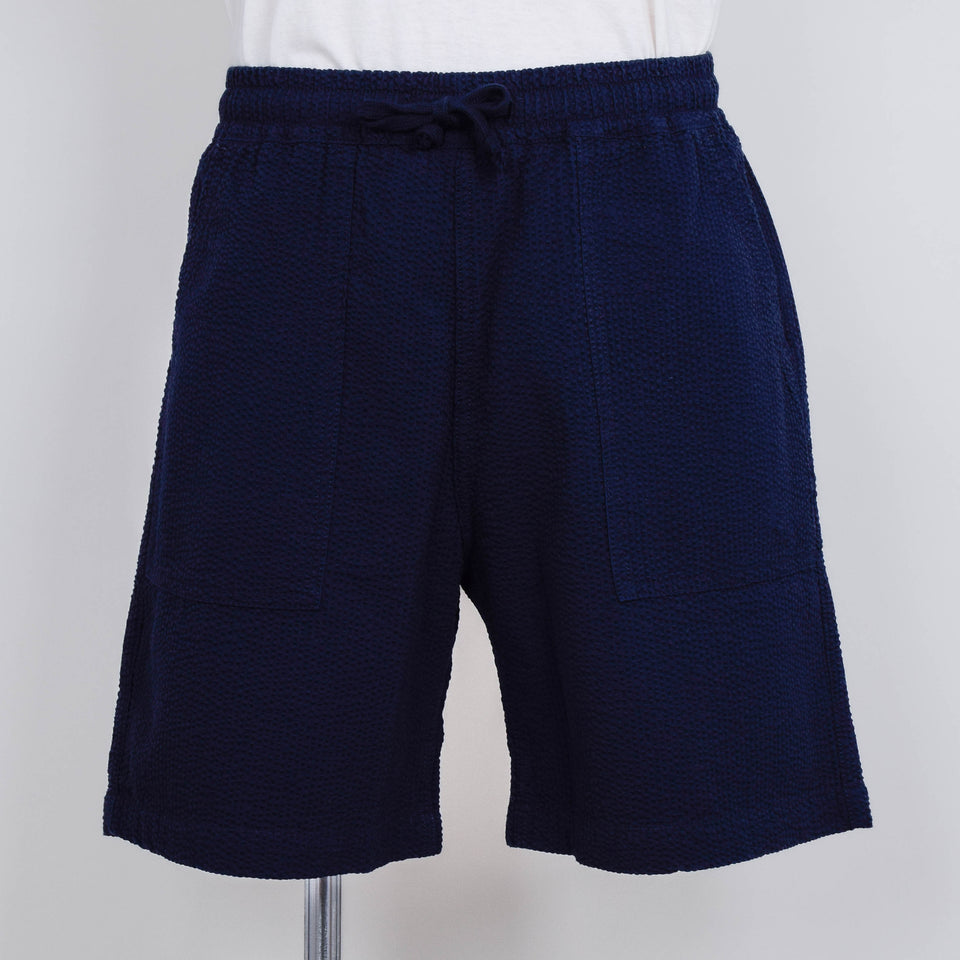 Service Works Seersucker Chef Shorts - Dark Navy
