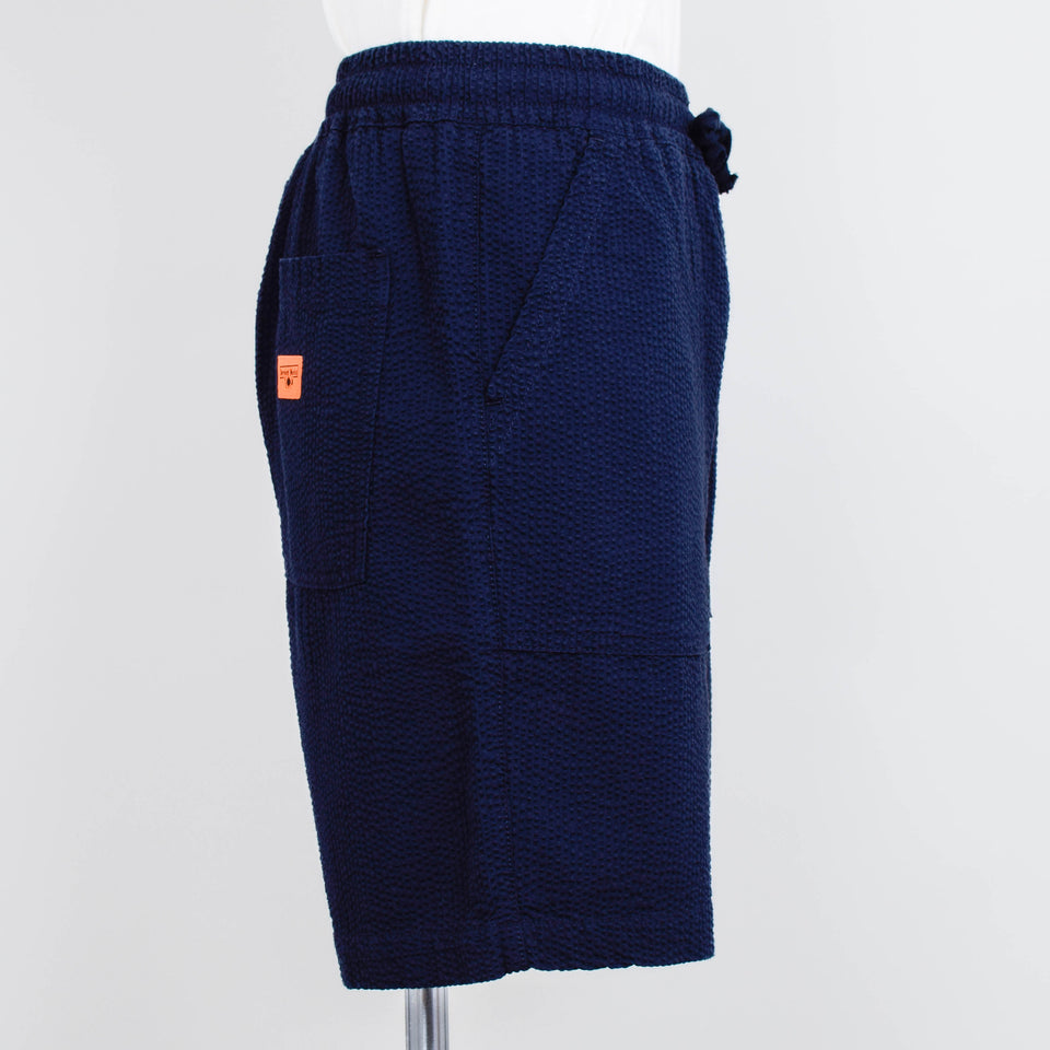 Service Works Seersucker Chef Shorts - Dark Navy