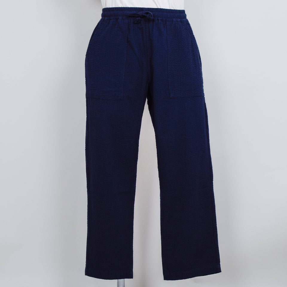 Service Works Seersucker Chef Pants - Dark Navy
