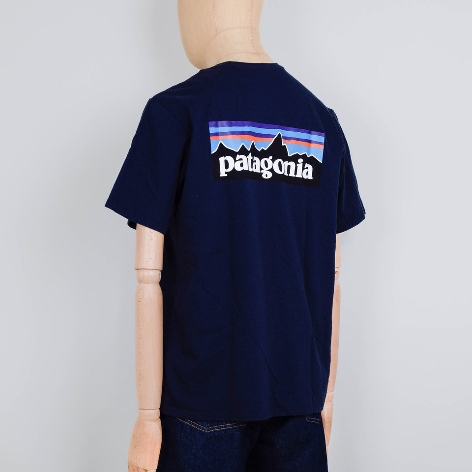 Patagonia P-6 Logo Responsibili Tee - New Navy