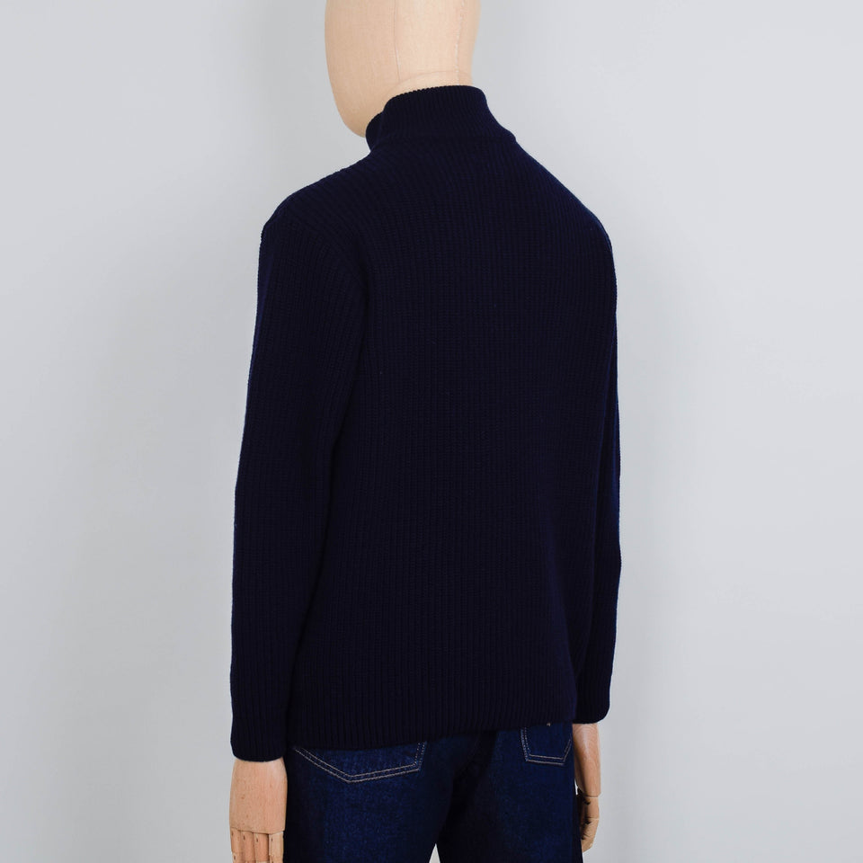 Colorful Standard Merino Quarter Zip - Navy Blue