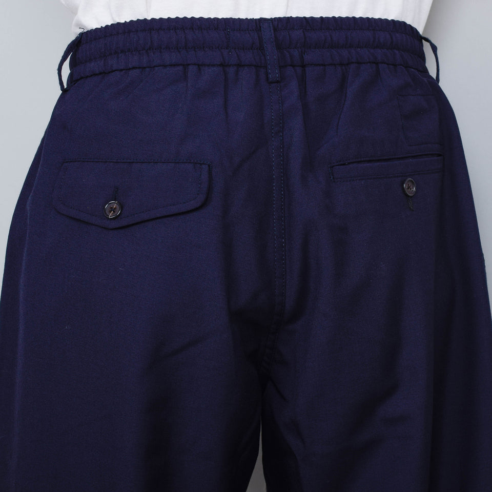 Universal Works Pleated Track Pant Tropical Suiting - Navy