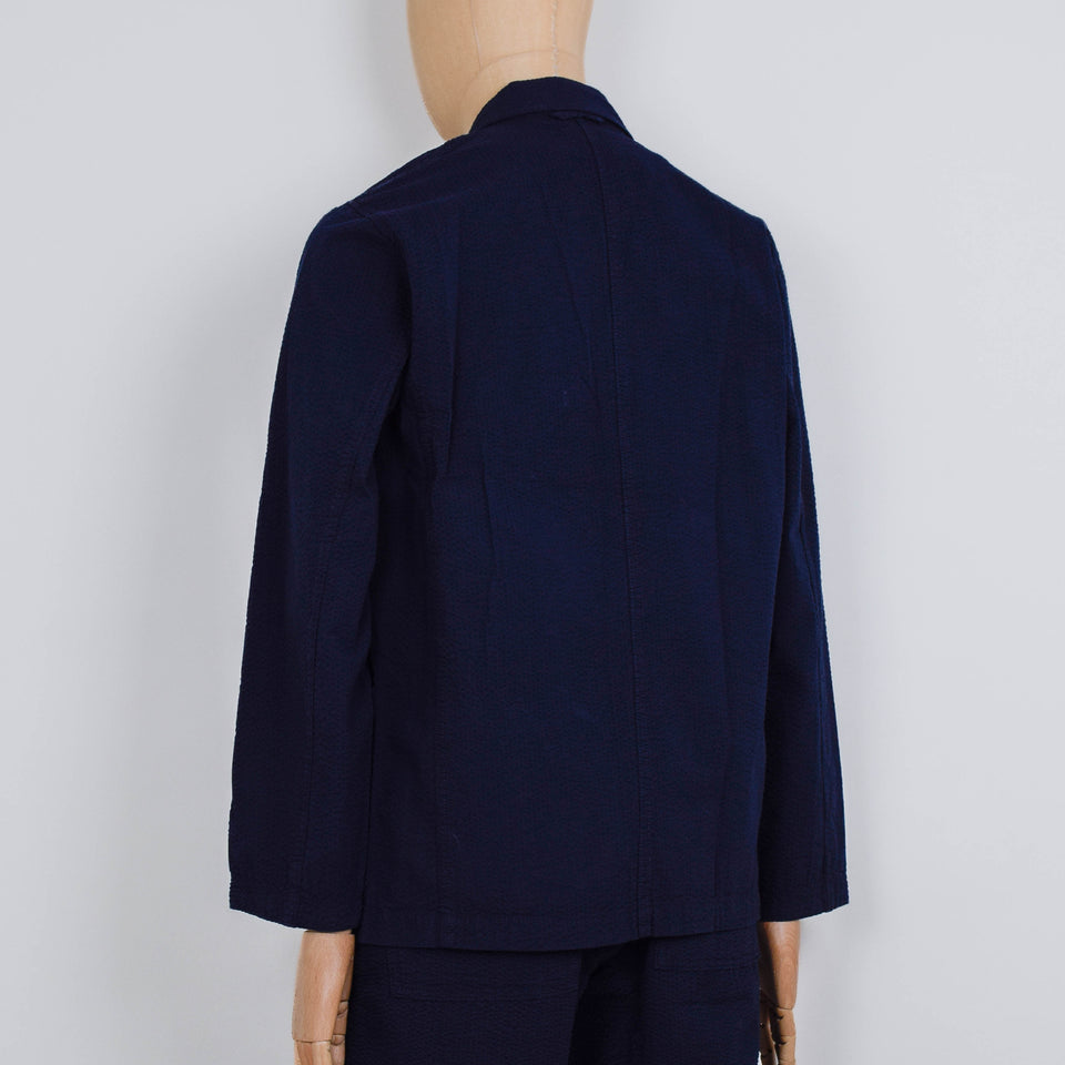 Service Works Seersucker Server Suit Jacket - Dark Navy