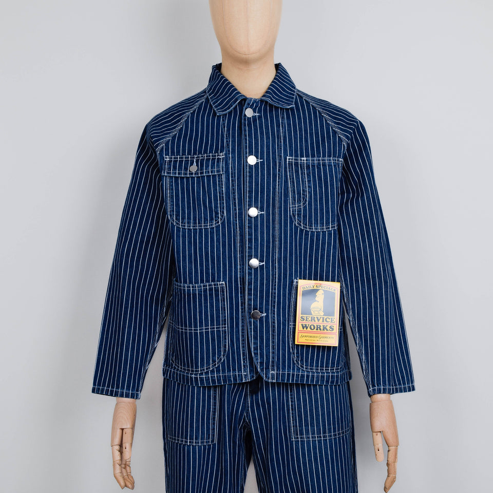 Service Works Pinstripe Denim Coverall 2.0 - Indigo