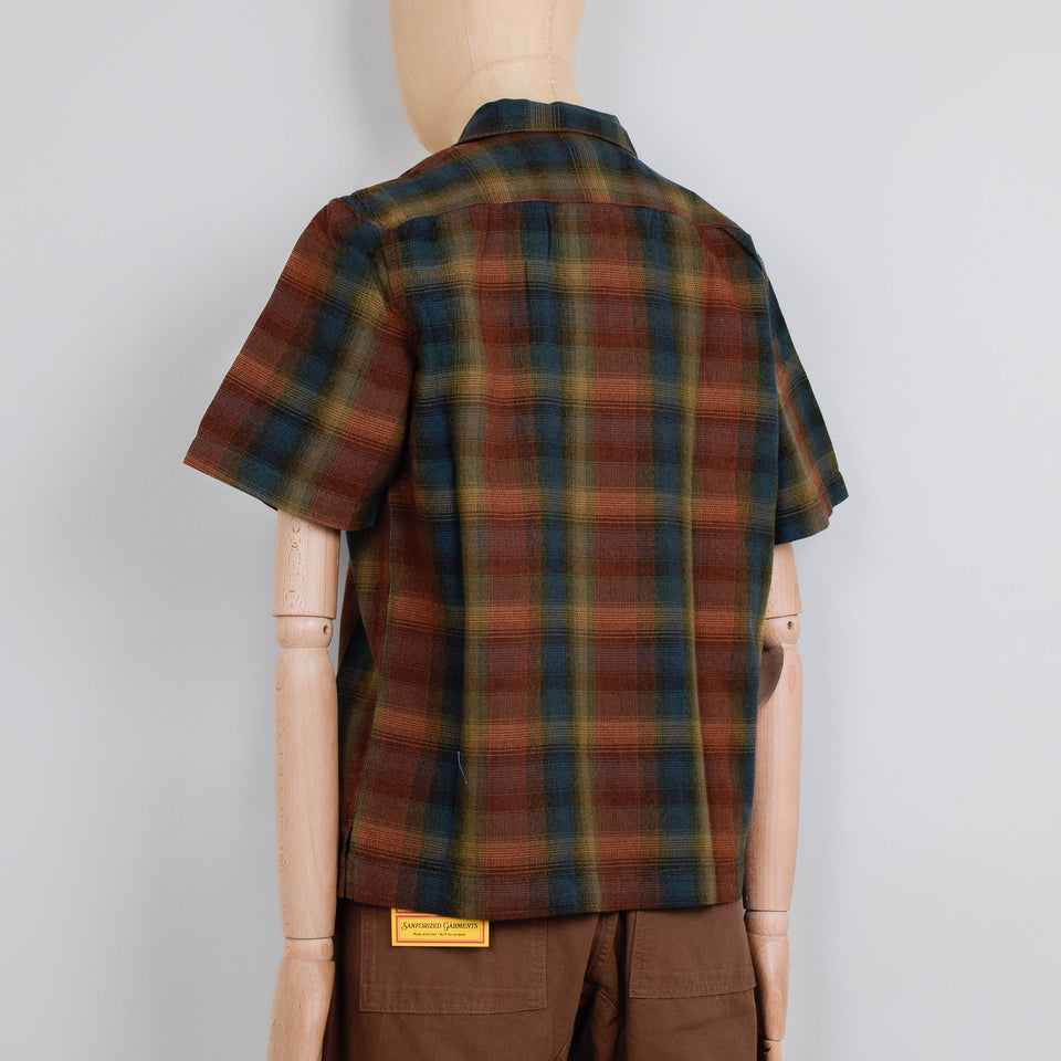 Service Works Plaid Resort Shirt- Brown