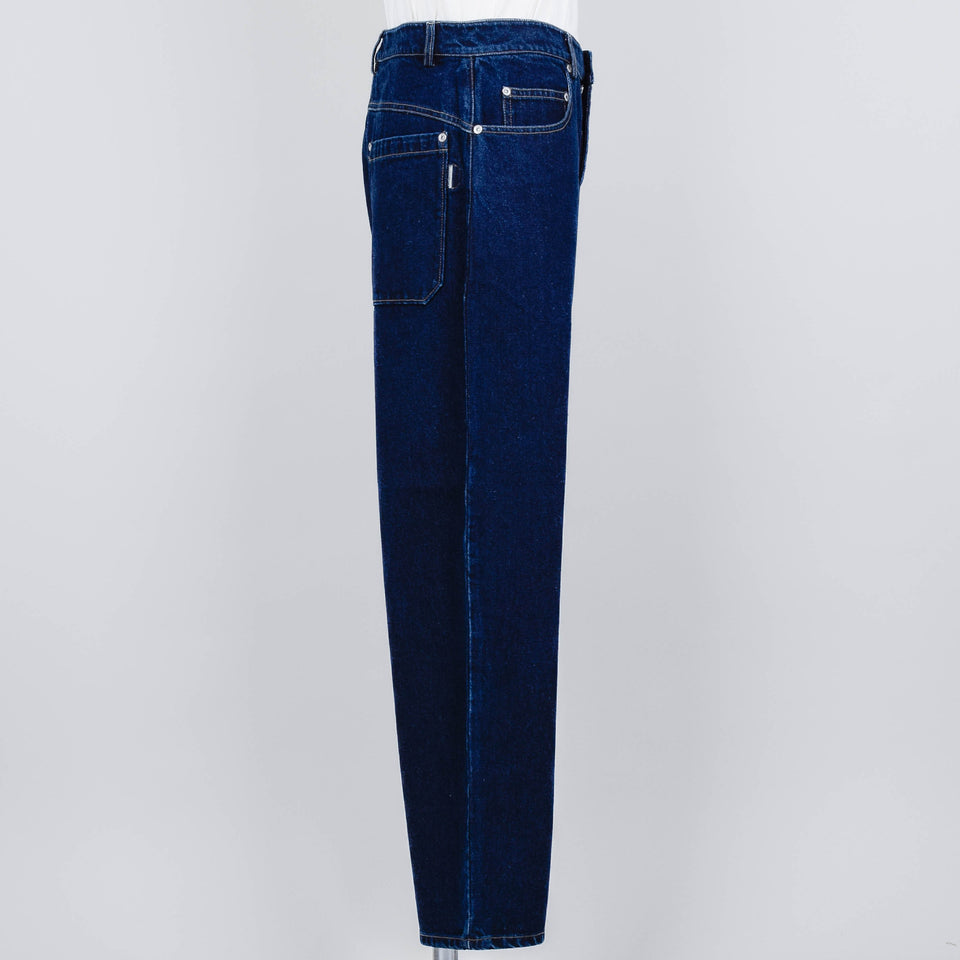 Folk Barrel Leg Jean - Deep Denim