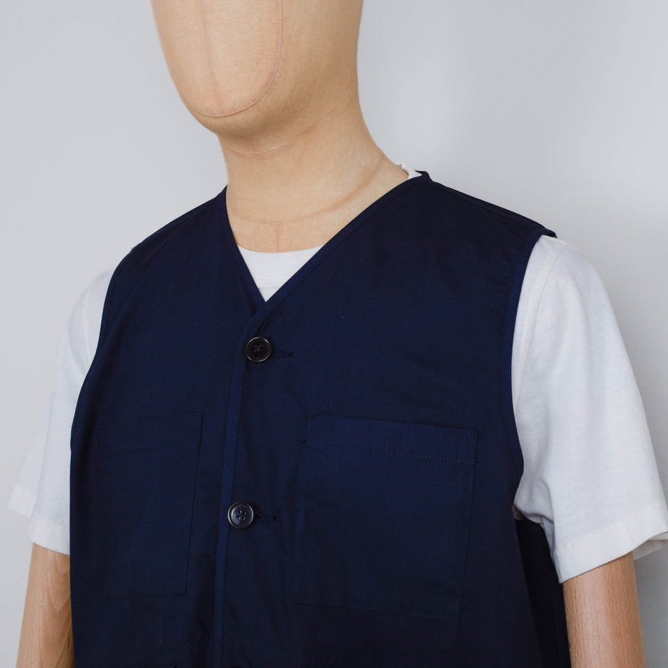 Universal Works City Waistcoat Recycled Polytech - Navy