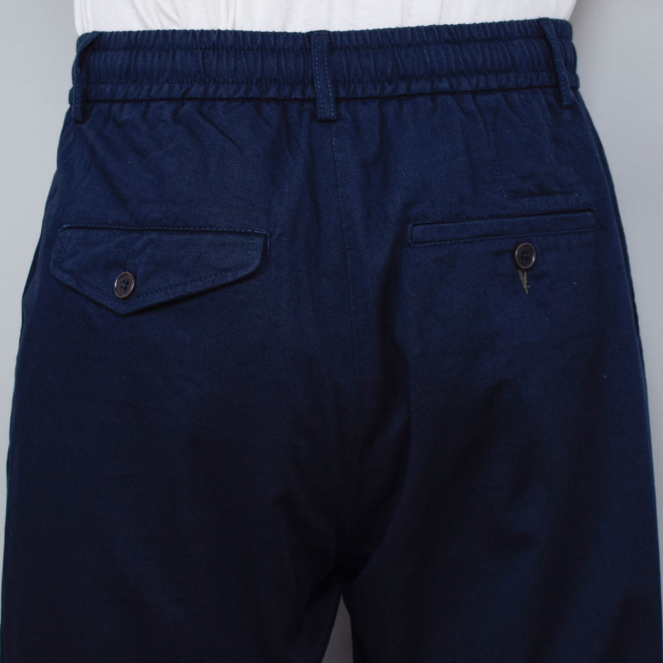 Universal Works Pleated Track Pant Twill - Navy