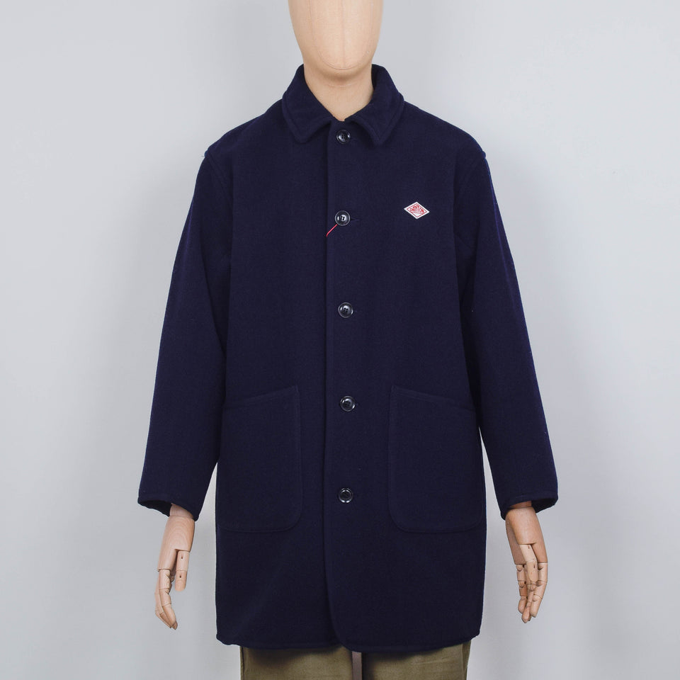 Danton Wool Coverall Coat - Navy