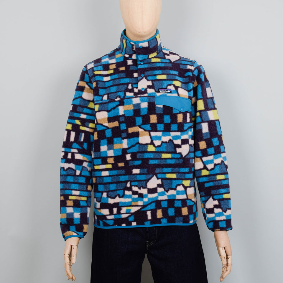 Patagonia LW Synch Snap-T Pullover - Fitz Roy Patchwork: Belay Blue