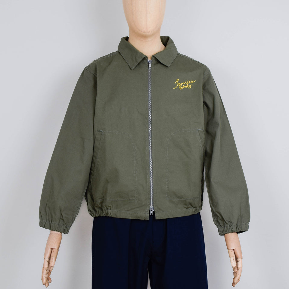 Service Works Twill Work Jacket- Olive