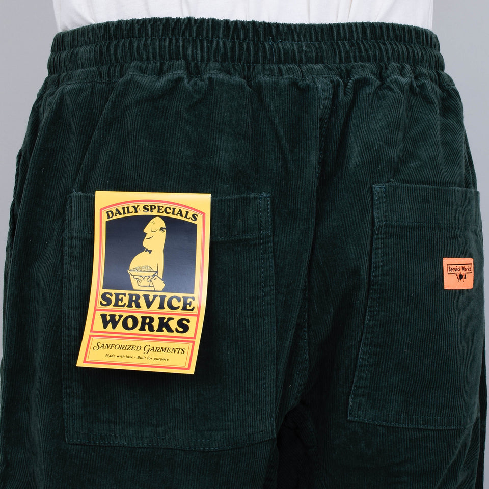 Service Works Classic Corduroy Chef Pants - Forest