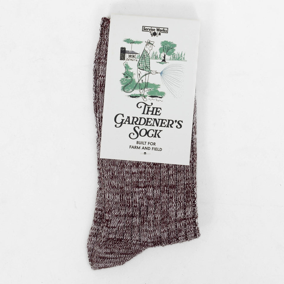 Service Works The Gardener's Sock - Burgundy