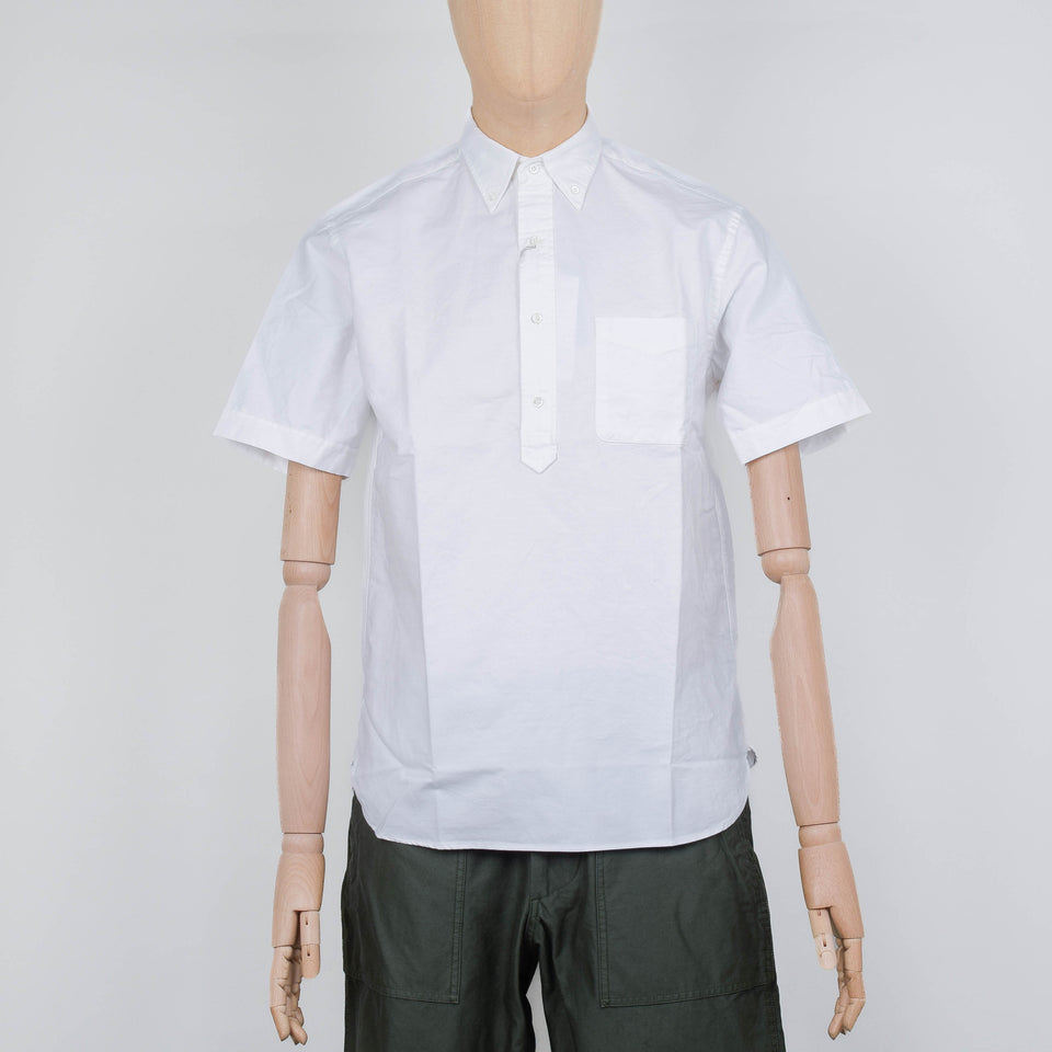Beams Plus B.D. S/S Pullover Oxford - White
