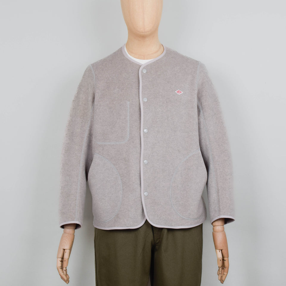 Danton Fleece Collarless Jacket - Marble