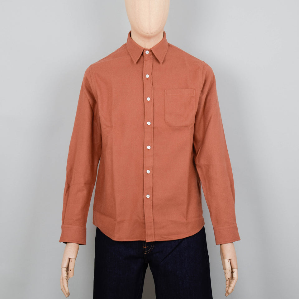 Colorful Standard Organic Flannel Shirt - Ginger Brown