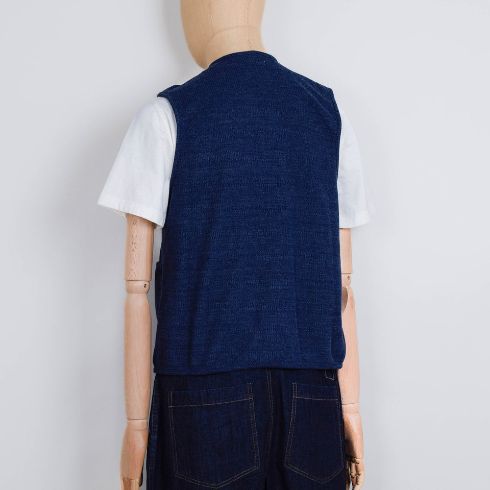 Universal Works Zip Gilet Maiorca Jersey - Navy