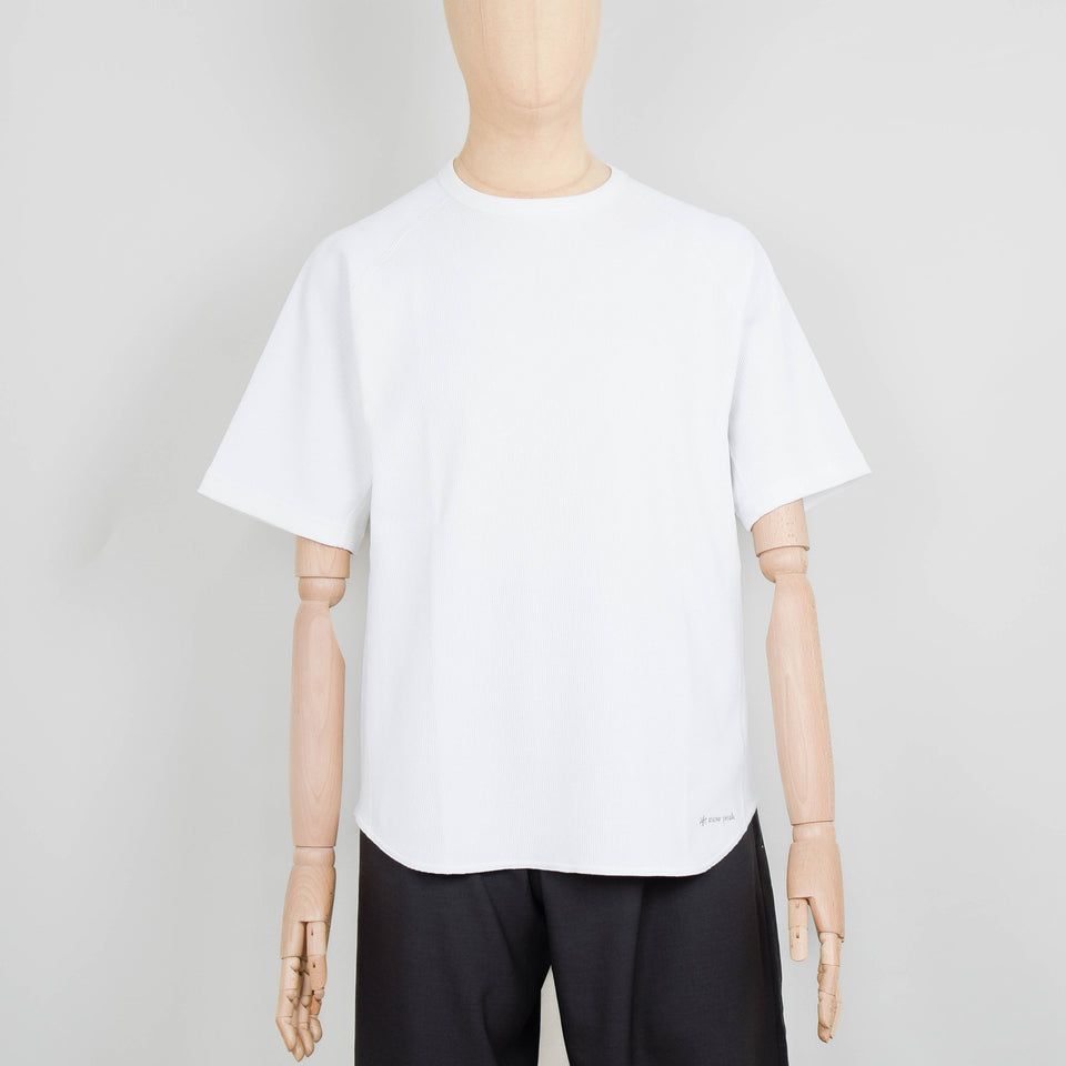 Snow Peak Dry Waffle Short Sleeve T-Shirt - Off White