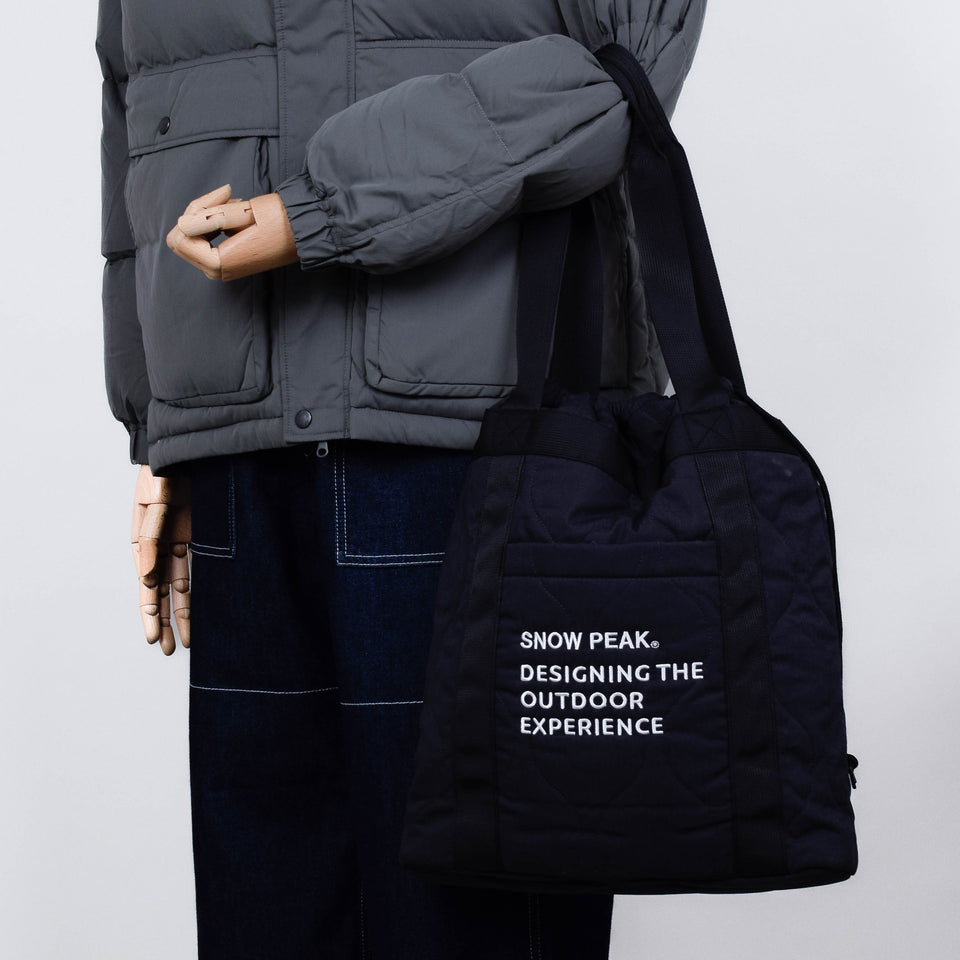 Snow Peak Quilted Ripstop Tote - Black