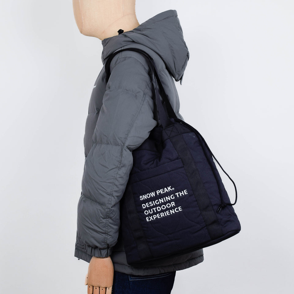 Snow Peak Quilted Ripstop Tote - Black