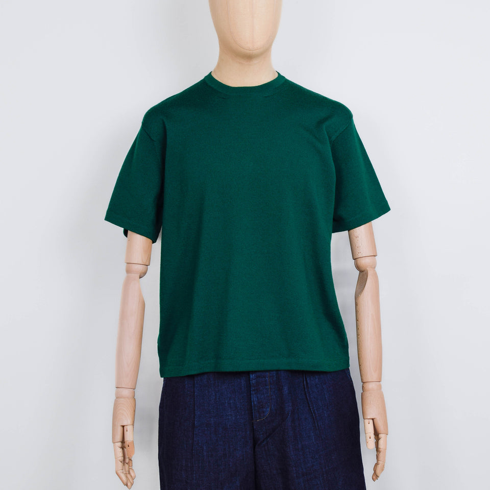 Universal Works Knit Tee Merino Fine Knit - Green