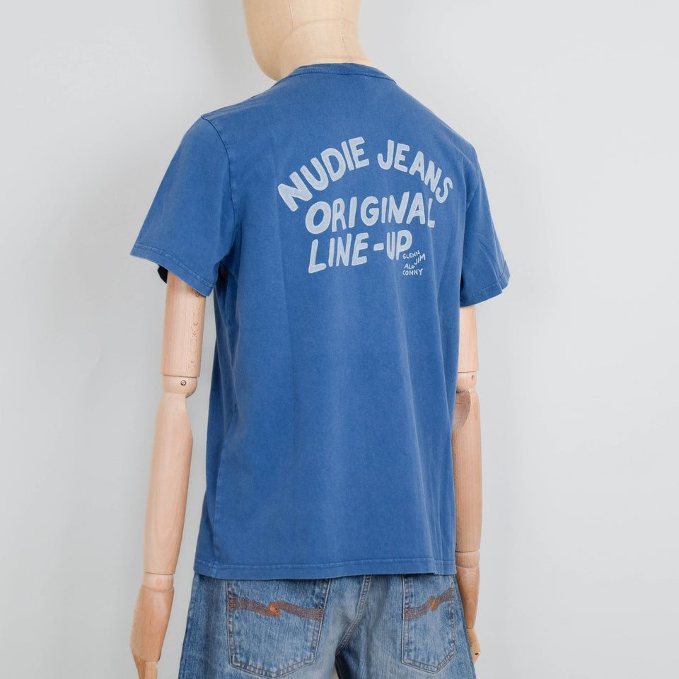 Nudie Jeans Roy OG Line-up T-Shirt - French Blue