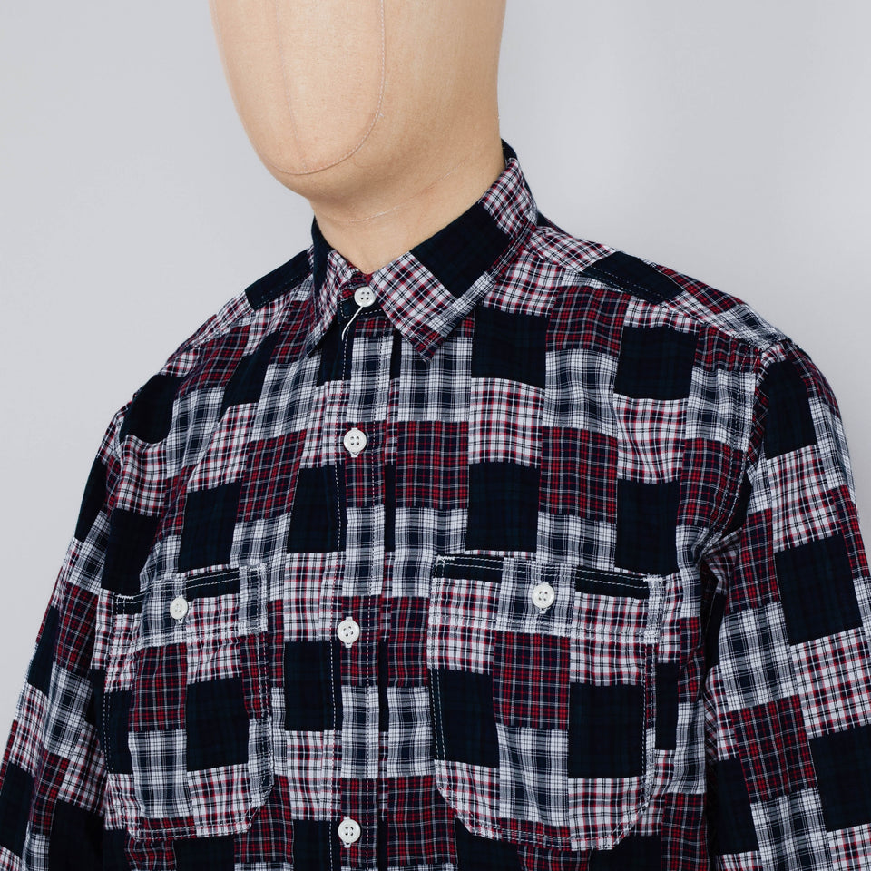 Edwin Work Shirt LS - Green/Red