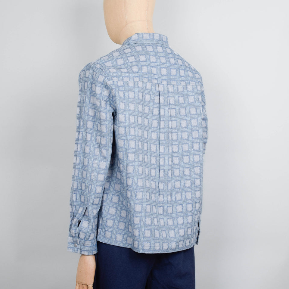 Folk Patch Overshirt - Blue Tile Tapestry