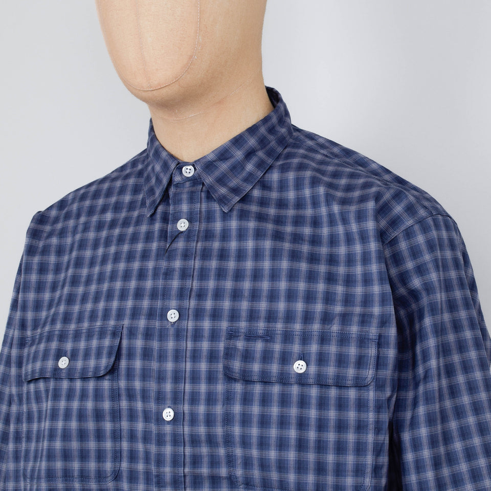 Snow Peak Ombre Check Shirt - Blue Check