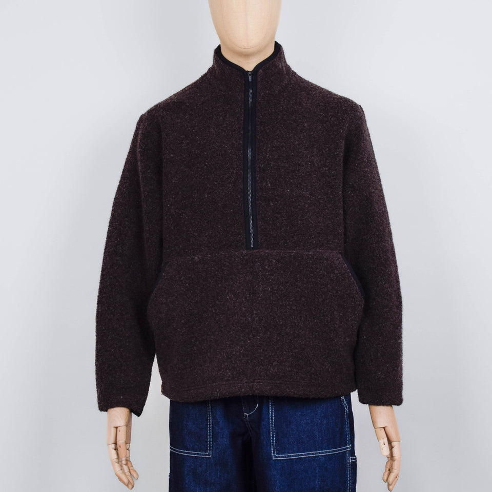 Snow Peak Recycled Wool Boa Pullover - Dark Brown