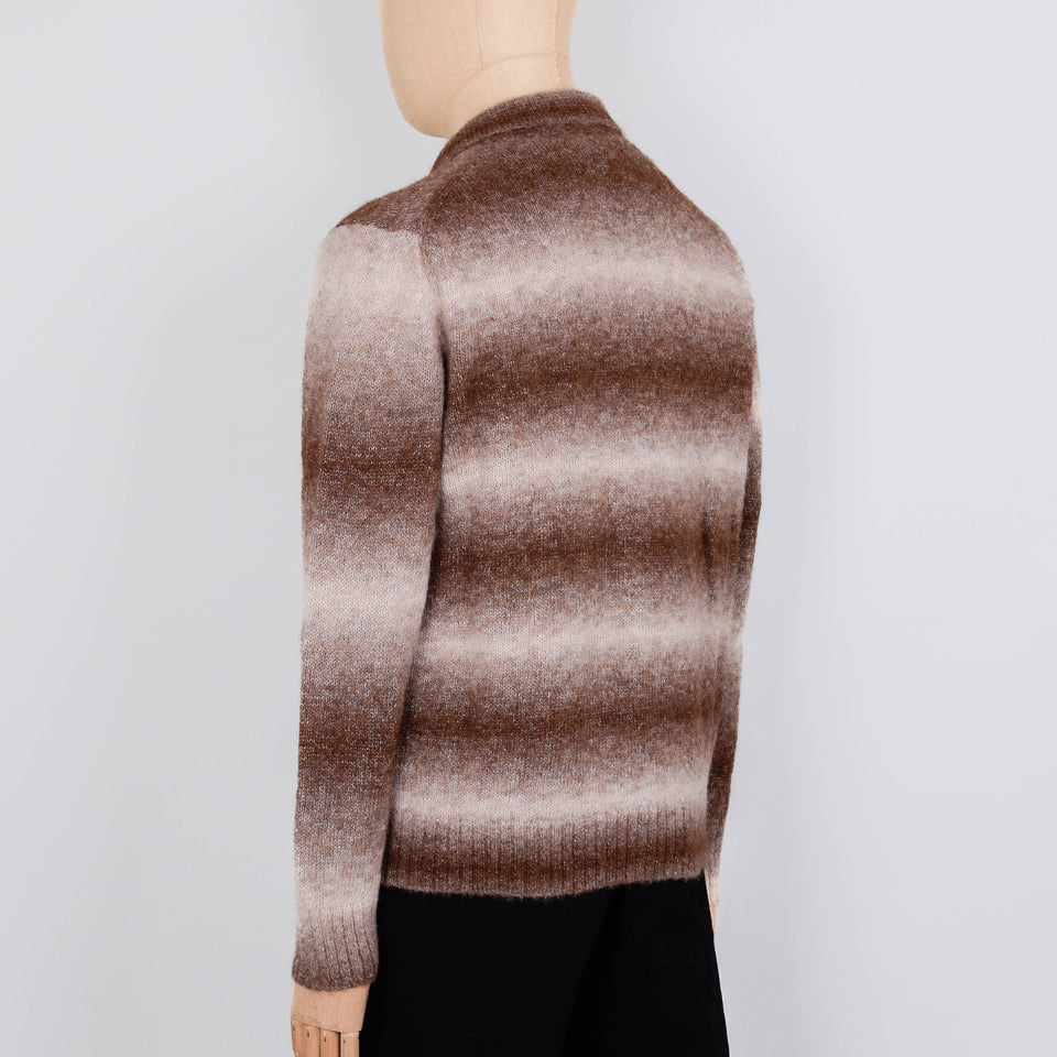 NN. 07 Alfie Polo Cardigan 6656 - Camel Stripe