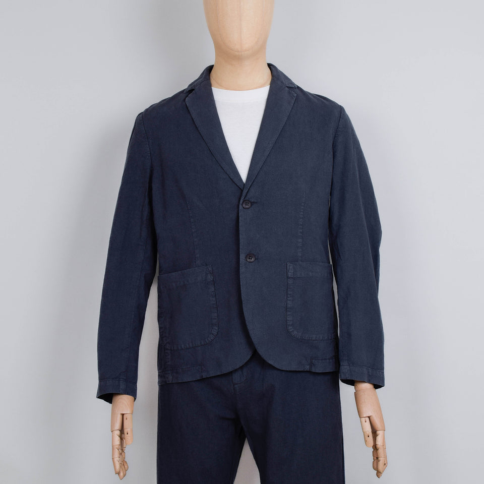 Folk Cotton Linen Blazer - Charcoal