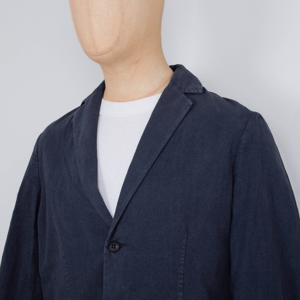 Folk Cotton Linen Blazer - Charcoal