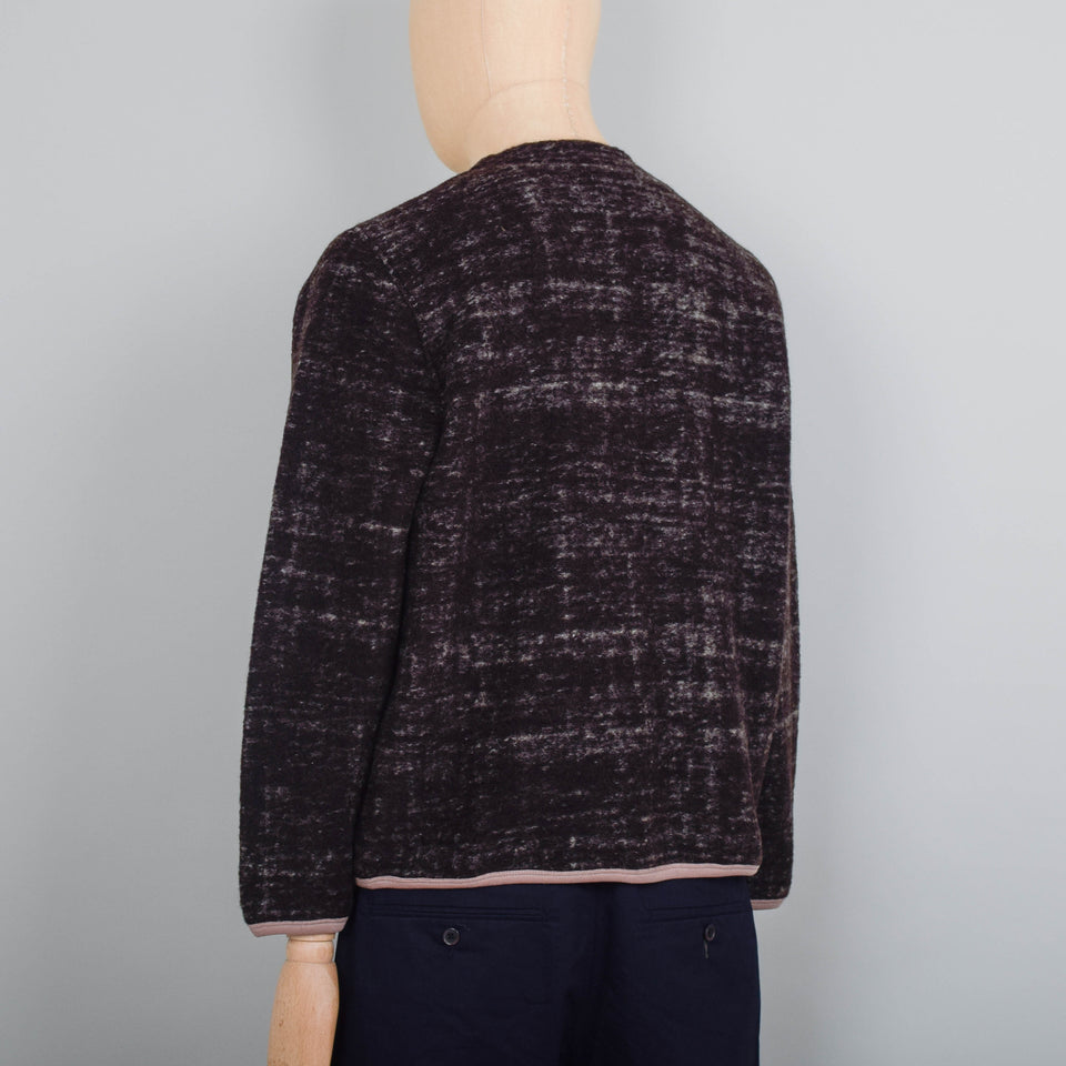 Universal Works Marble Fleece Cardigan - Brown