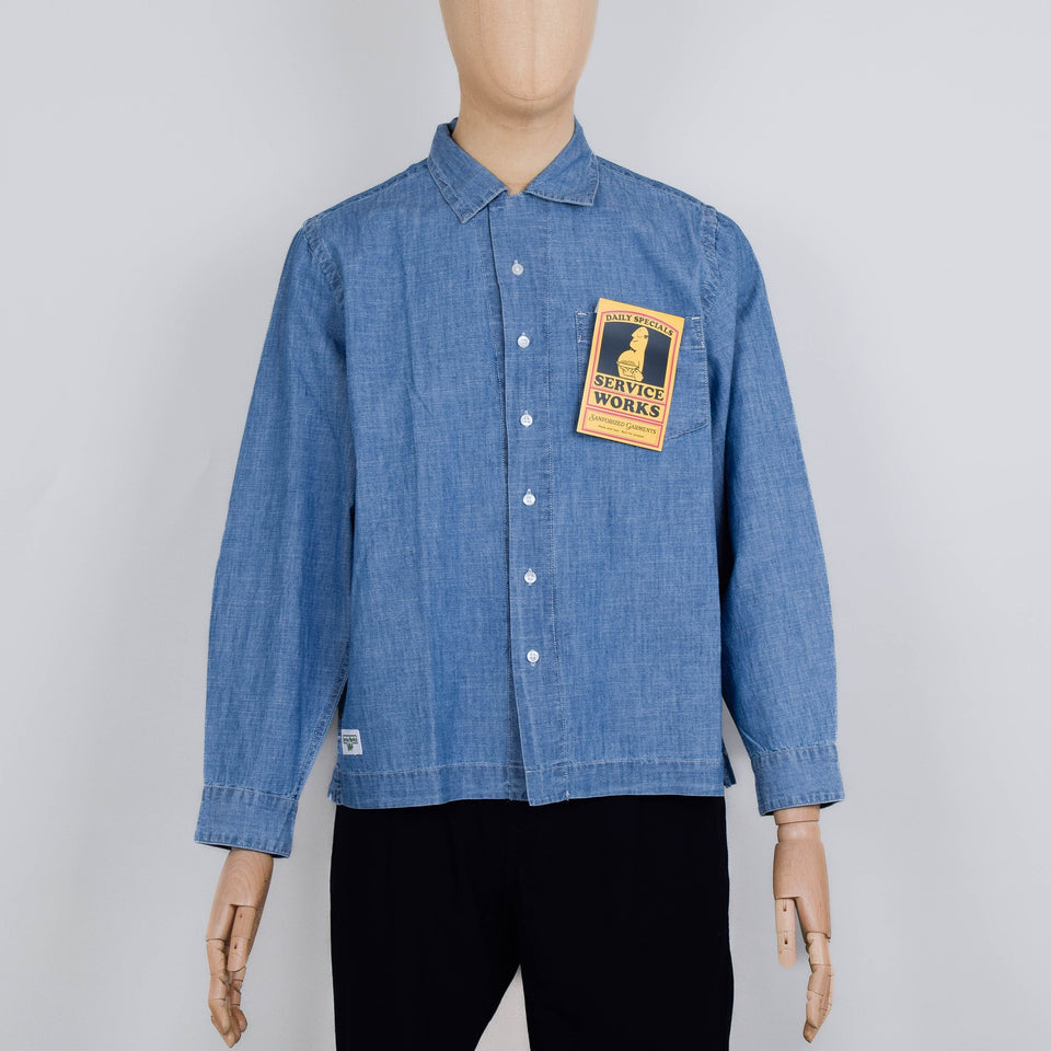 Service Works Chambray Resort Shirt - Light Blue