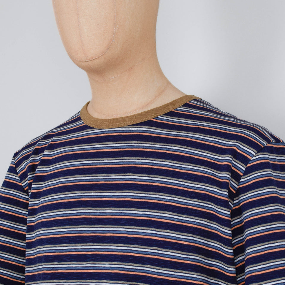 Folk Muti Stripe Tee - Navy Mix