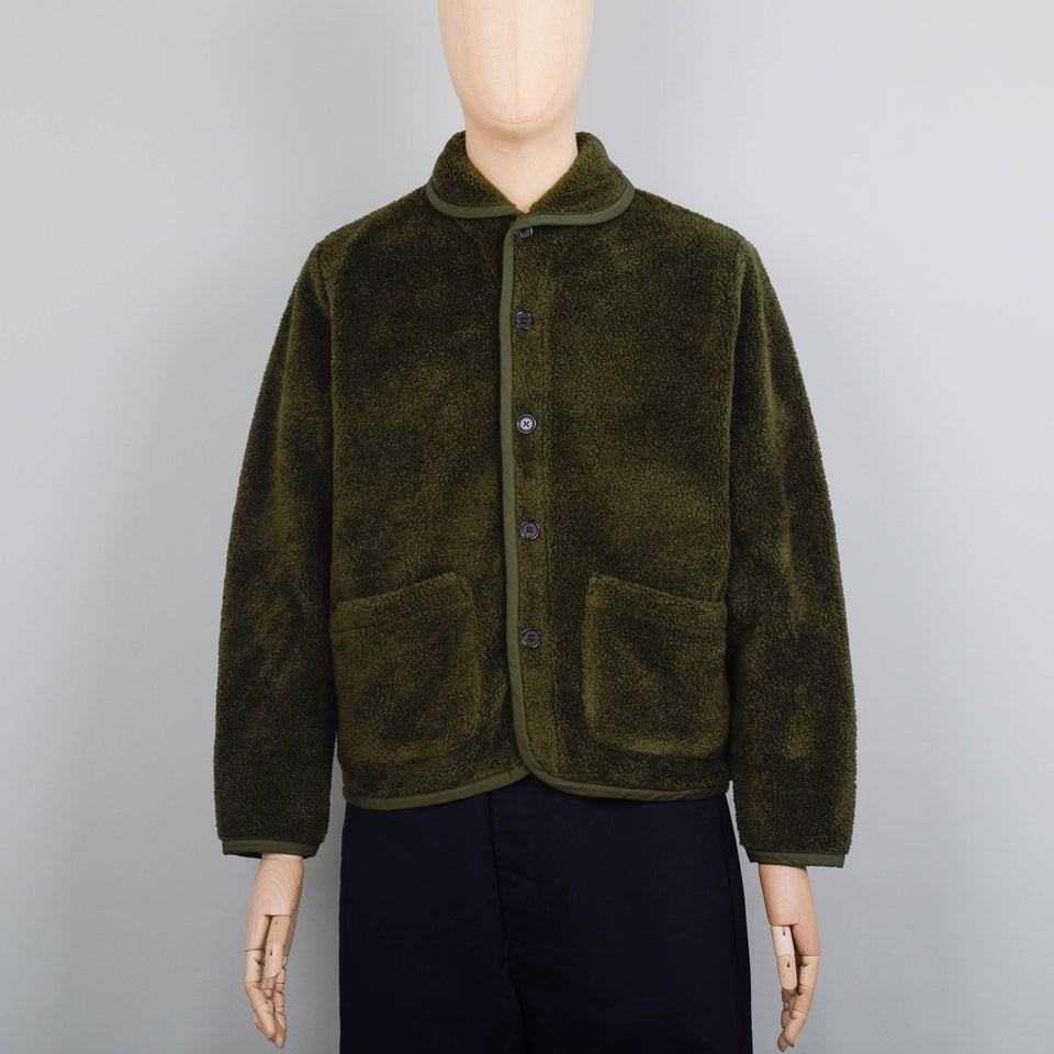 Universal Works Lancaster Jacket Mountain Fleece - Olive