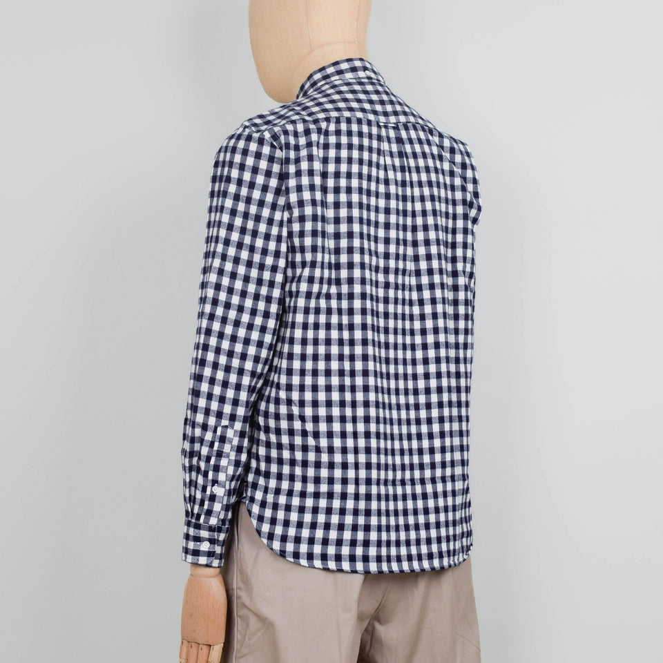 Beams Plus B.D. Gingham Check Shaggy - Navy