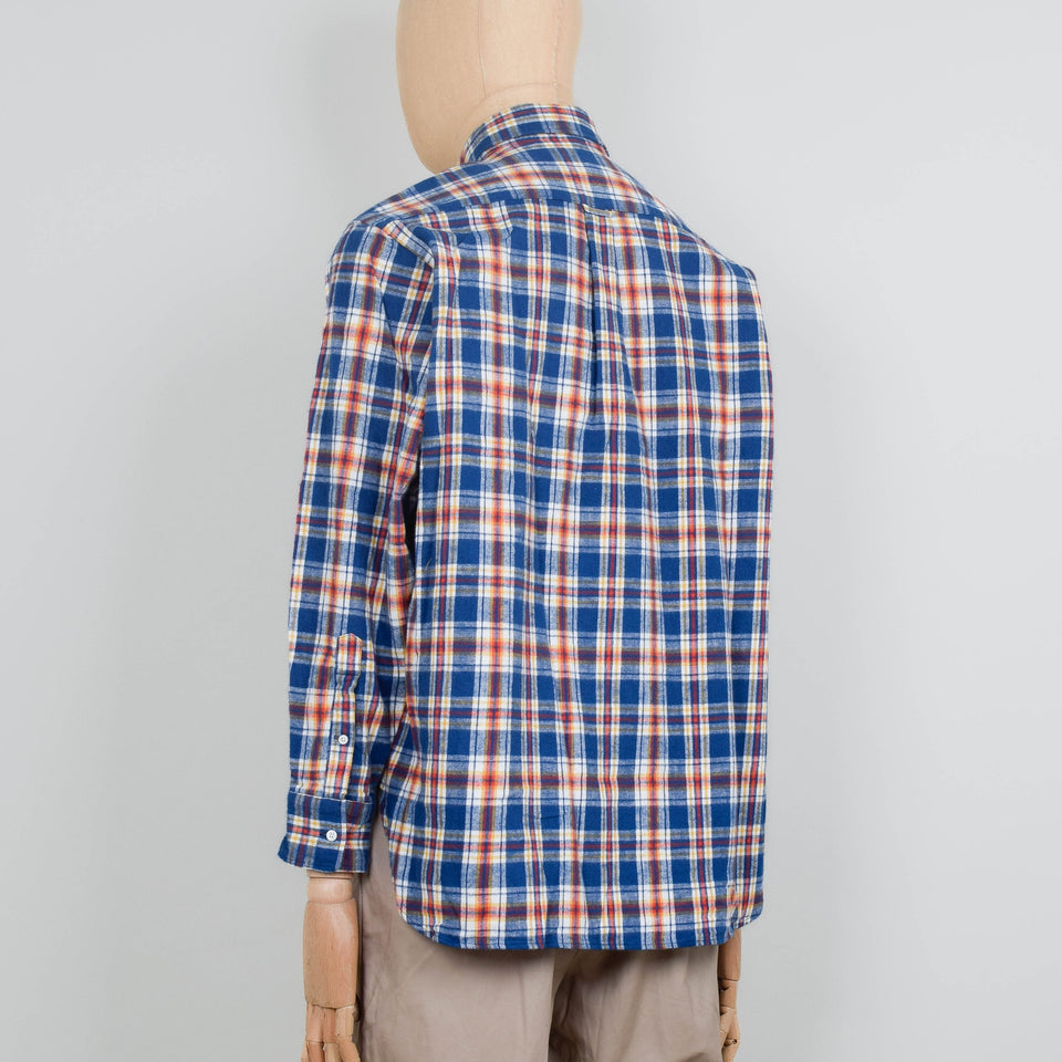 Beams Plus B.D. Brushed Flannel Classic Fit - Blue