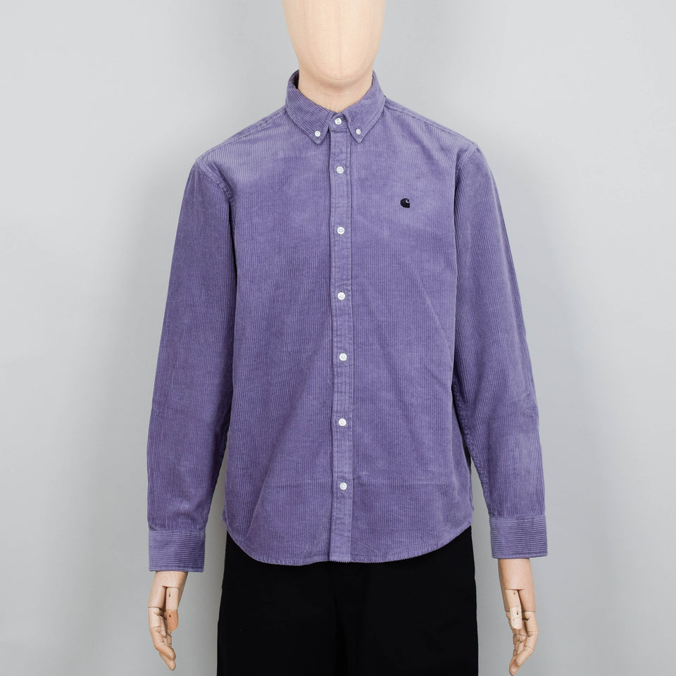 Carhartt WIP Madison Cord Shirt - Glassy Purple/Black