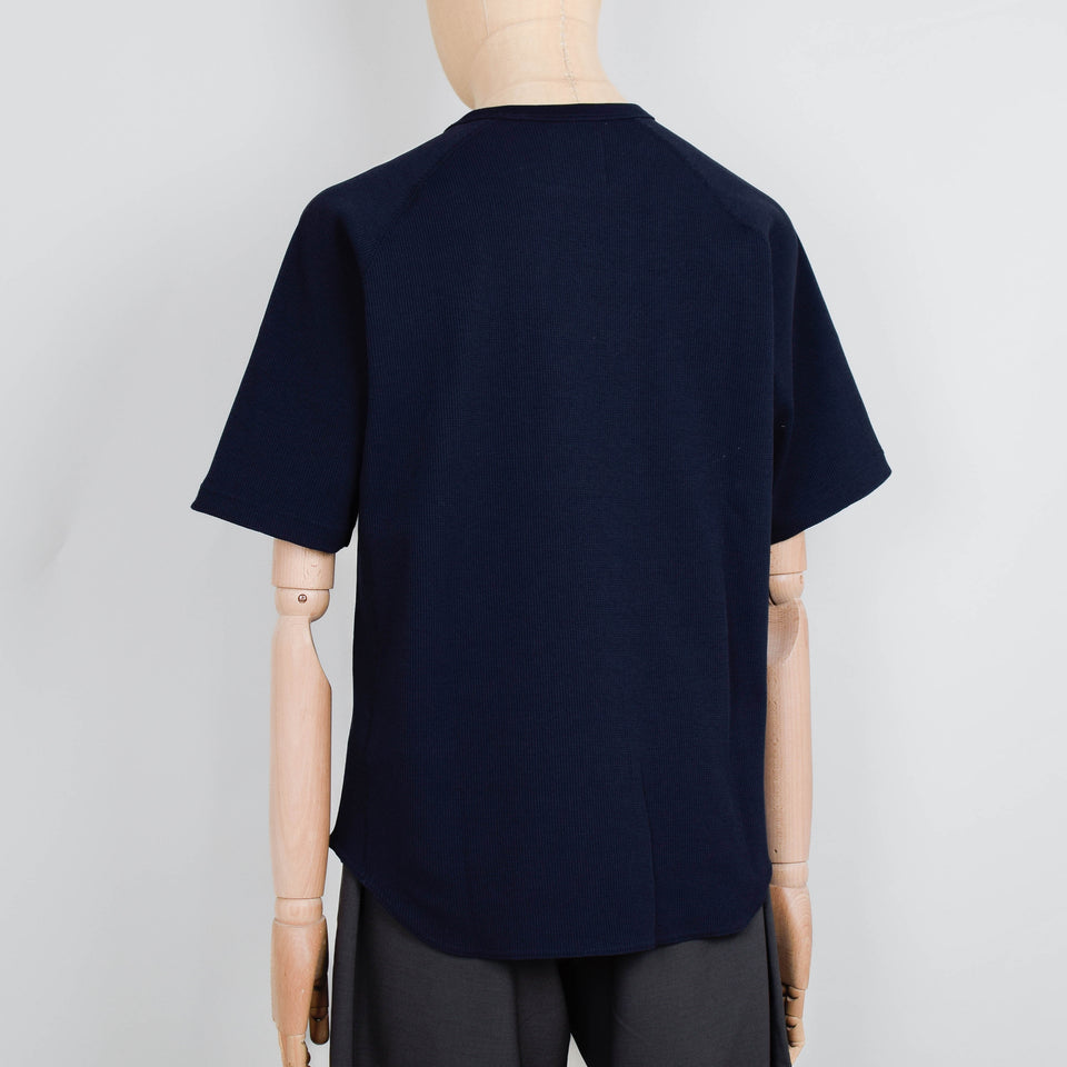 Snow Peak Dry Waffle Short Sleeve T-Shirt - Dark Navy
