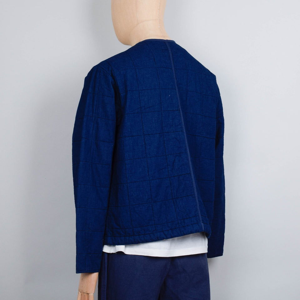 Folk Lightweight Liner Jacket - Indigo Microcheck