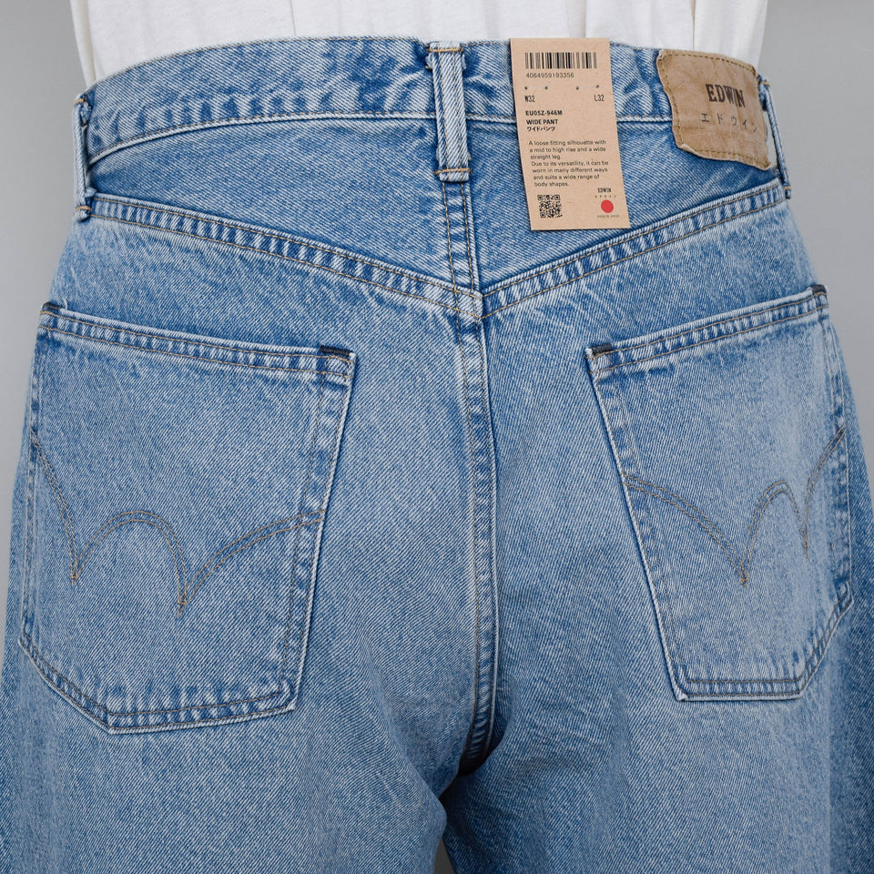 Edwin Wide Pant - Blue Mid Light Used (017Q)