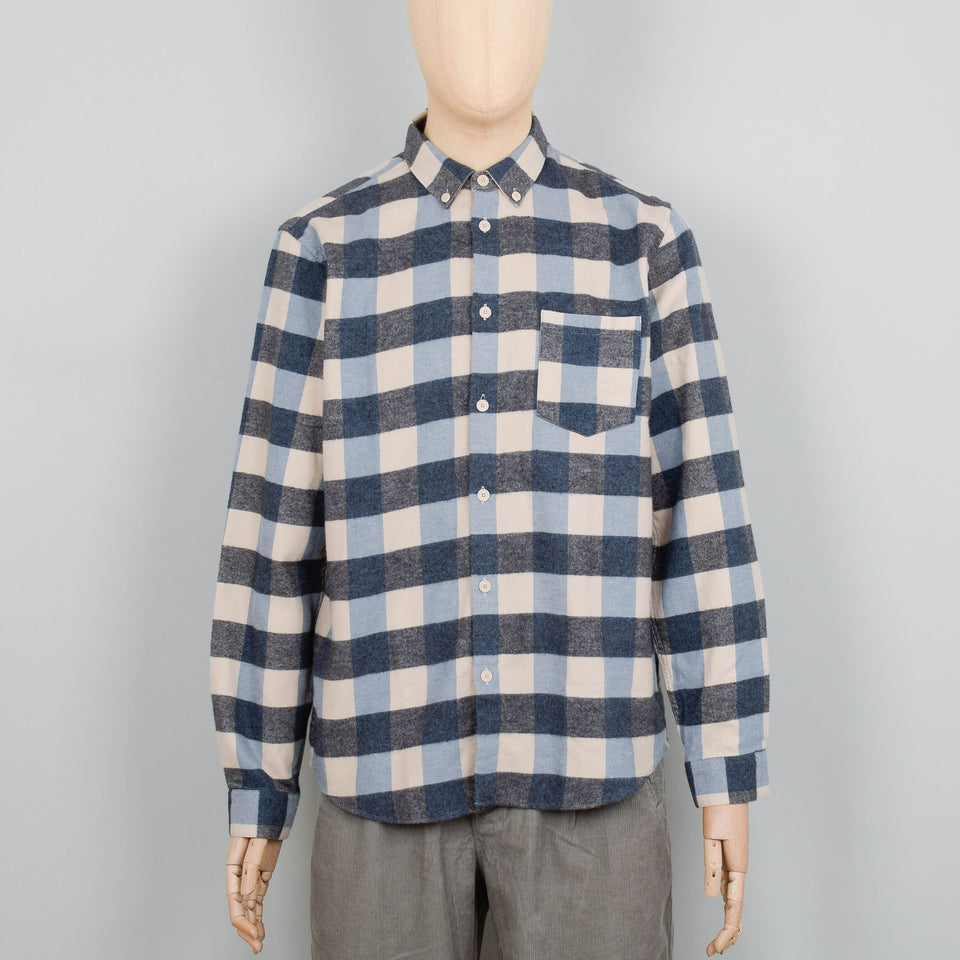 Folk Relaxed Fit Shirt - Blue Flannel Check