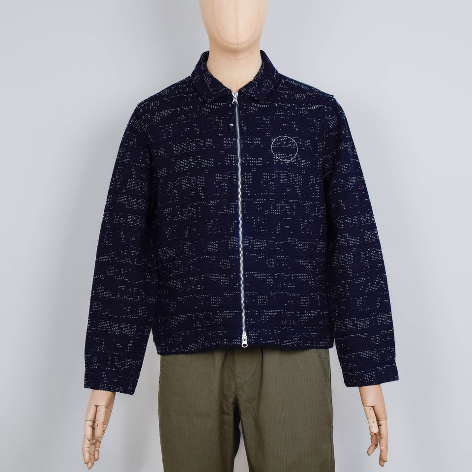 Folk Signal Blouson - Stray Float Stitch Indigo
